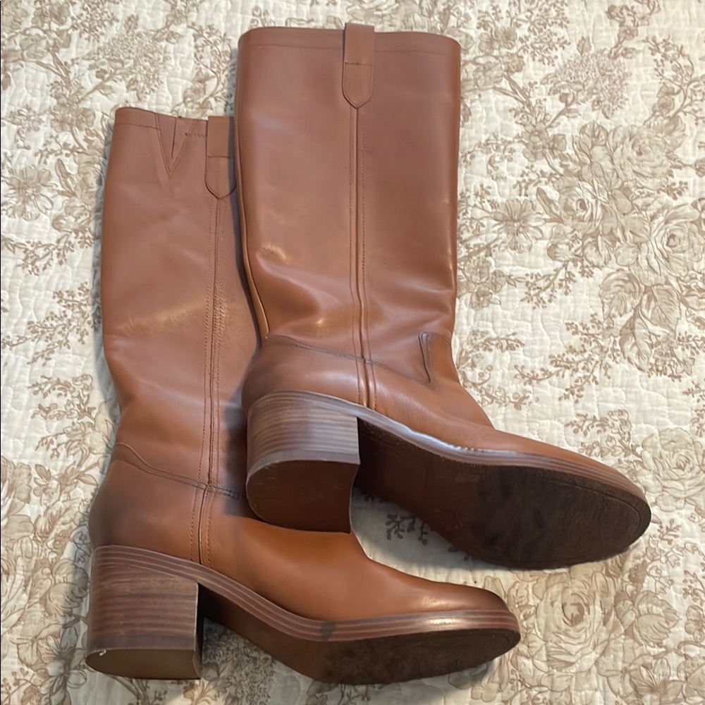 Nine West Brown Leather Heeled Boots